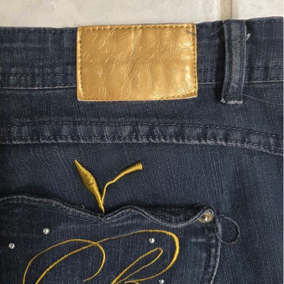 Vintage Apple Bottom Dark Wash Cropped/Capri Jeans - Size 13/14 - Picture 3 of 8